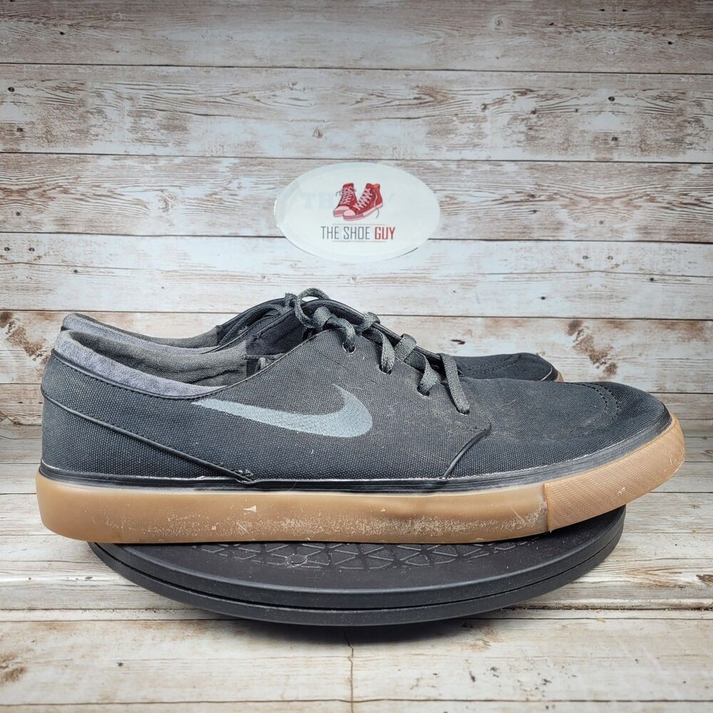 Nike SB Stefan Janoski Low Sneakers Men's 14 Black Canvas Casual Walking Shoes
